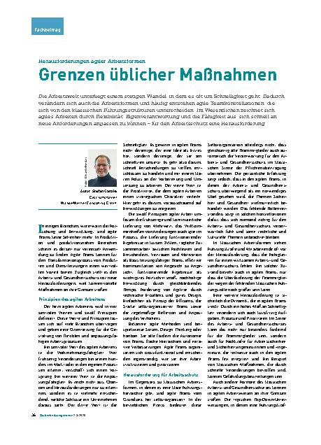 Vorschauseite 1: Herausforderungen agiler Arbeitsformen Grenzen üblicher Maßnahmen