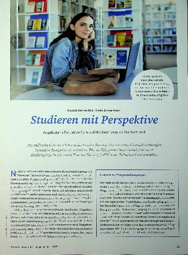 Vorschauseite 1: Studieren mit Perspektive: Angebote in Palliative Care auf Masterniveau in Deutschland