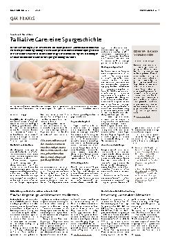 Vorschauseite 1: Palliative Care: eine Spurengeschichte