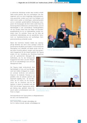 Vorschauseite 2: Zurückblicken und Vorausschauen – 20. Fachkongress der DGCC