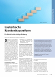 Vorschauseite 1: Lauterbachs Krankenhausreform: Ein Schritt in die richtige Richtung