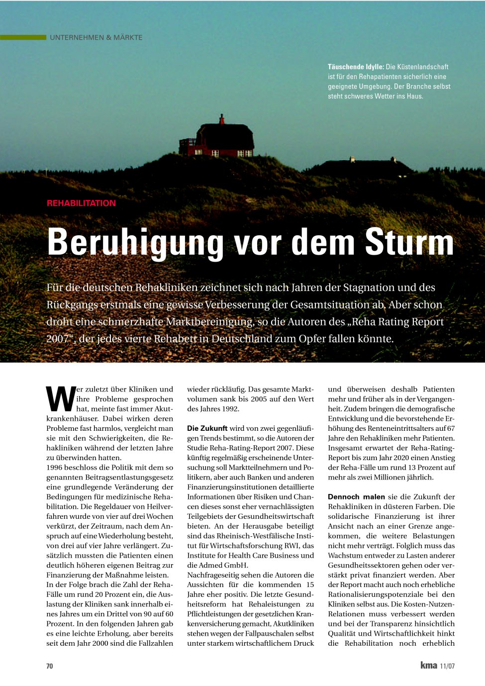 Vorschauseite 1: Beruhigung vor dem Sturm