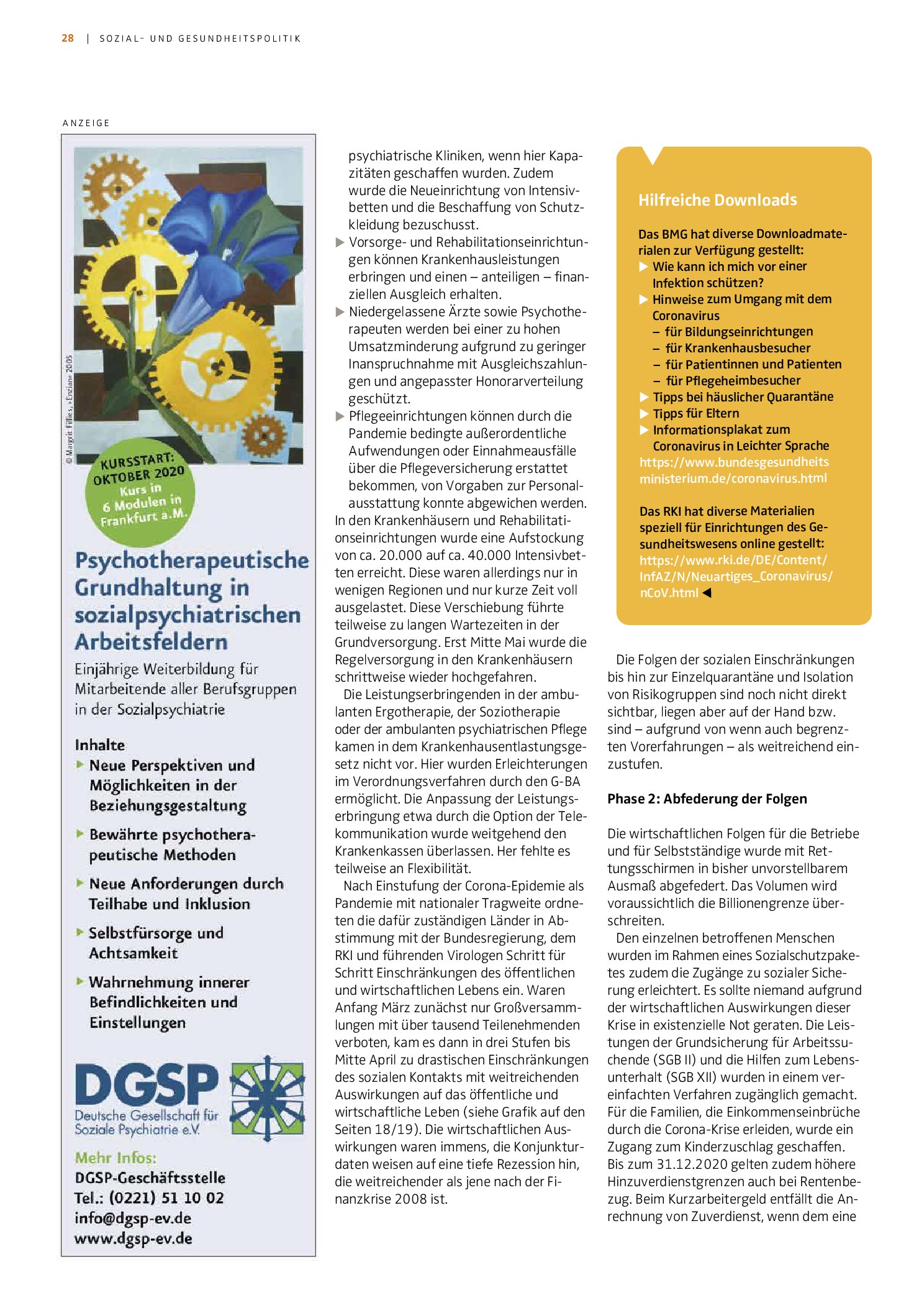 Vorschauseite 2: Das Coronavirus: Eine Pandemie und ihre Folgen