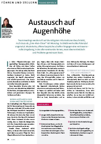 Vorschauseite 1: Austausch auf Augenhöhe