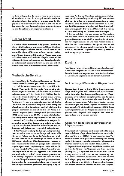 Vorschauseite 2: Der forschungsdifferenzierte Pflegeprozess Ein Ansatz zur systematischen Verbindung von Pflegewissenschaft und Fallarbeit
