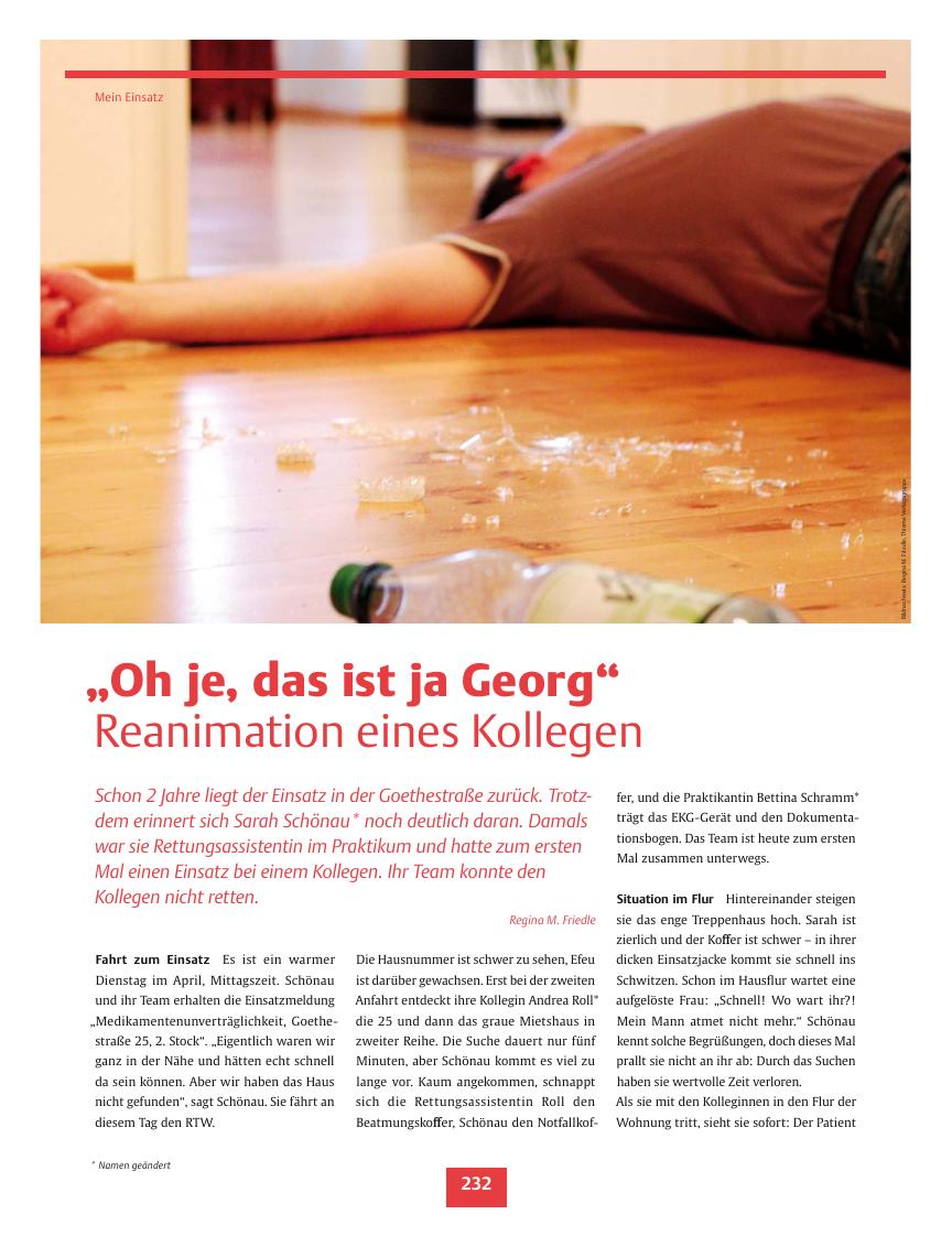 Vorschauseite 1: ?Oh je, das ist ja Georg? ? Reanimation eines Kollegen