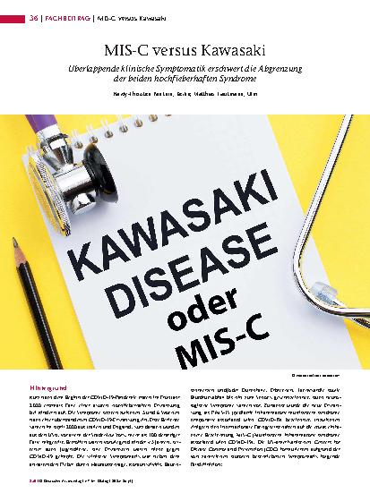 Vorschauseite 1: MIS-C versus Kawasaki Überlappende klinische Symptomatik erschwert die Abgrenzung der beiden hochfieberhaften Syndrome