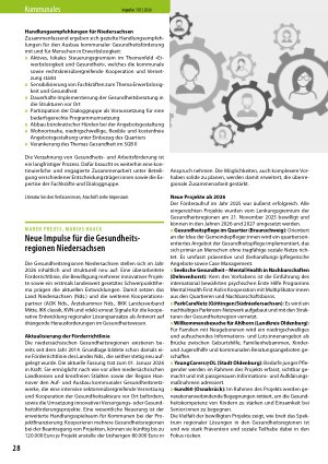 Vorschauseite 1: Neue Impulse für die Gesundheitsregionen Niedersachsen