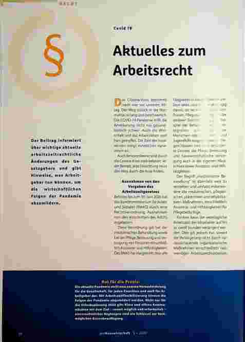 Vorschauseite 1: Aktuelles zum Arbeitsrecht