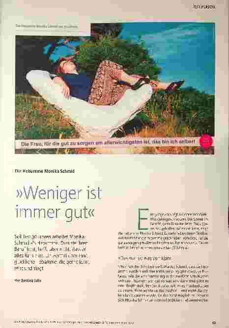 Vorschauseite 1: "Weniger ist immer gut."