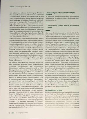 Vorschauseite 2: Perspektiven der Altersmedizin Bericht vom Jahreskongress der Deutschen Gesellschaft für Geriatrie