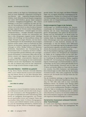 Vorschauseite 3: Perspektiven der Altersmedizin Bericht vom Jahreskongress der Deutschen Gesellschaft für Geriatrie