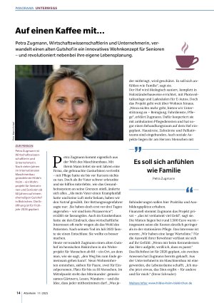 Vorschauseite 1: Auf einen Kaffee mit. .. Petra Zugmann,