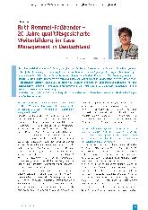 Vorschauseite 1: Ruth Remmel-Faßbender - 20 Jahre qualitätsgesicherte Weiterbildung im Case Management in Deutschland