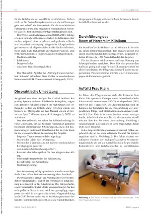 Vorschauseite 2: Keine Angst vor dem „Room of Horrors“ Evaluation des simulationsbasierten Lehrkonzepts