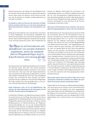 Vorschauseite 3: „Die Sicherstellung der Versorgung wird das zentrale Thema der kommenden Jahre sein. “