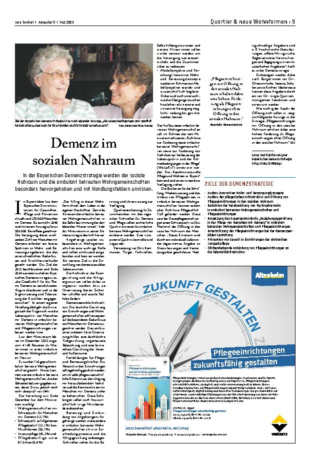 Vorschauseite 1: Demenz im sozialen Nahraum