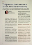 Vorschauseite 1: Tarifpartnerschaft erneuern, ist von zentraler Bedeutung.