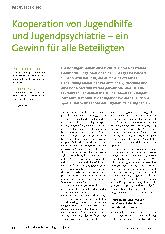 Vorschauseite 1: Kooperation von Jugendhilfe und Jugendpsychiatrie - ein Gewinn für alle Beteiligten