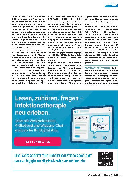 Vorschauseite 2: Baloxavir reduziert Influenza-Übertragung im Haushalt