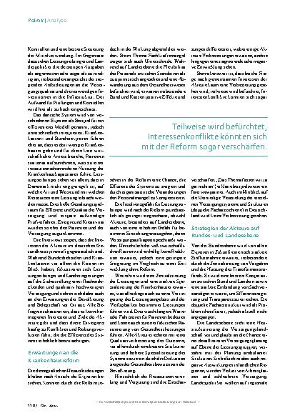 Vorschauseite 2: Krankenhausreform: Gräben überwinden