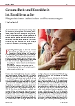 Vorschauseite 1: Gesundheit und Krankheit ist Familiensache. Pflegende können Leiden lindern und Prozesse anregen.
