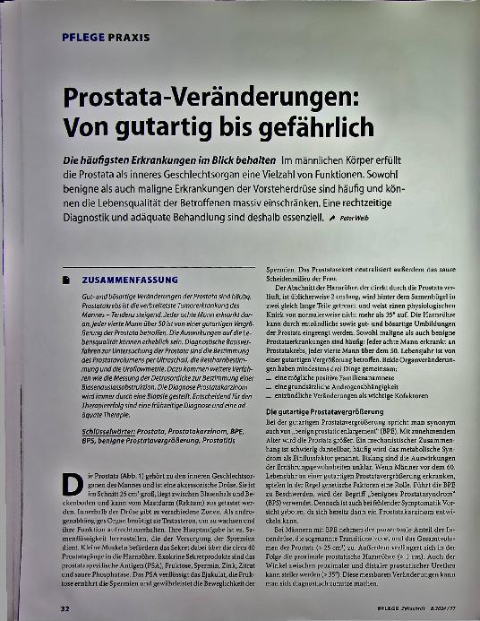 Vorschauseite 1: Prostata-Veränderungen: Von gutartig bis gefährlich