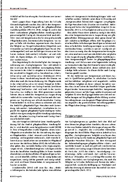 Vorschauseite 3: Caringkompetenz Fürsorge als expliziter Gegenstand pflegeberuflichen Lernens im Betrieb