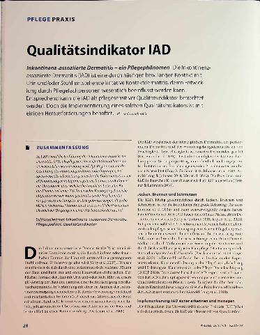 Vorschauseite 1: Qualitätsindikator IAD