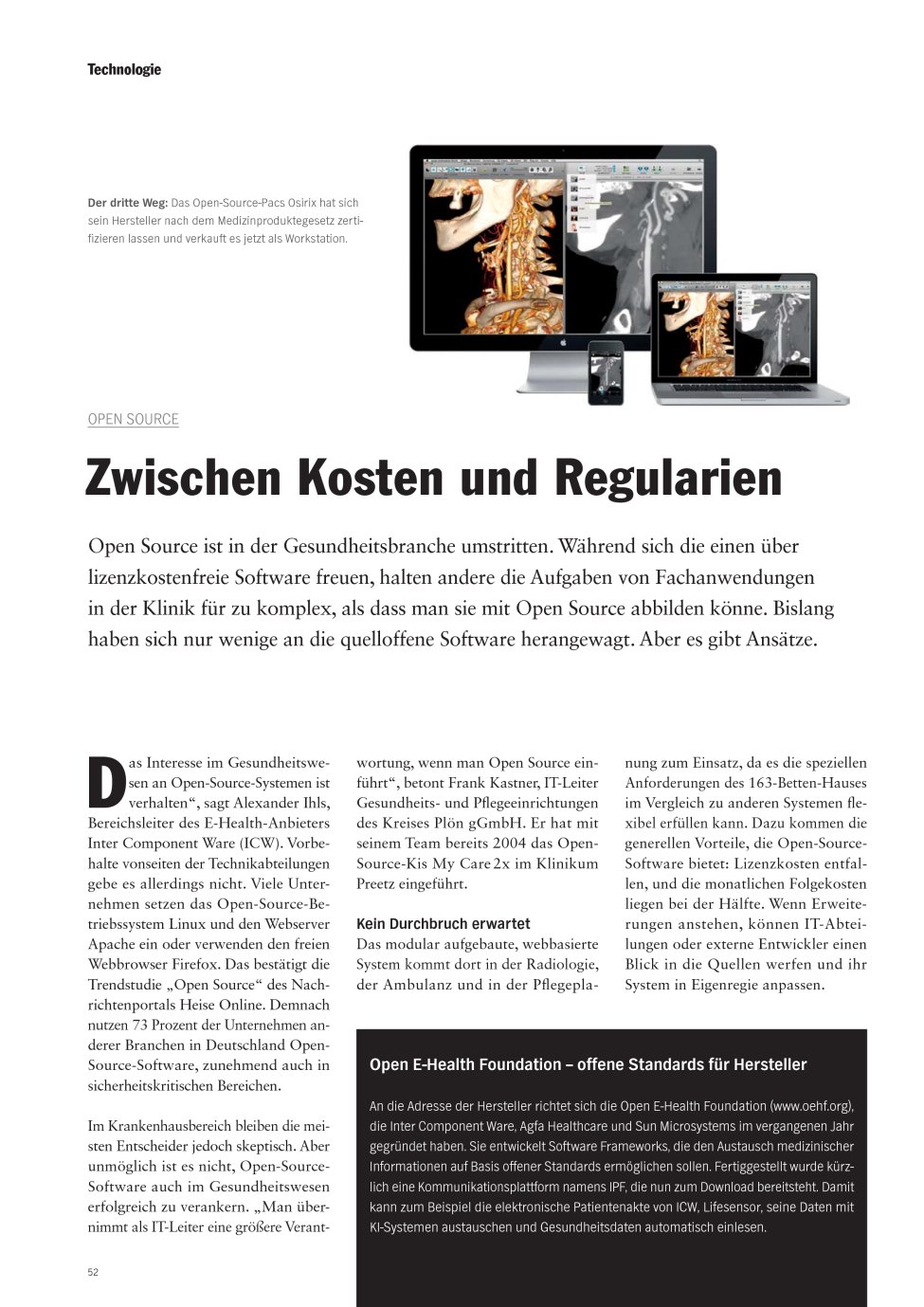 Vorschauseite 1: Zwischen Kosten und Regularien