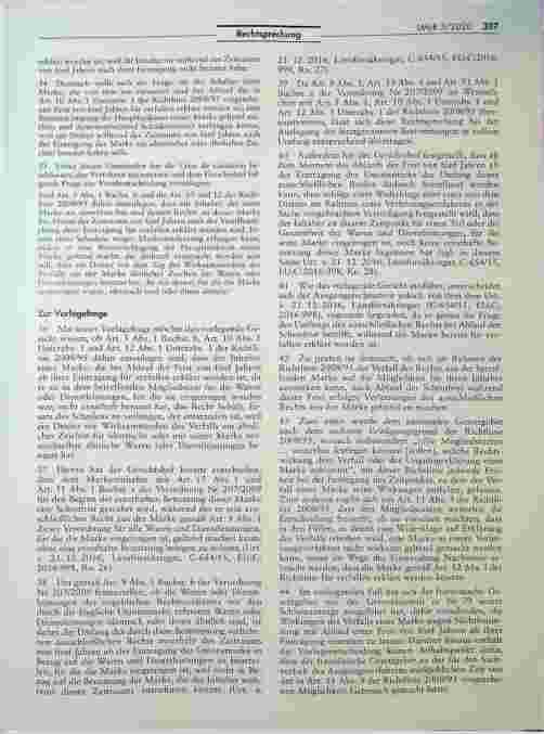 Vorschauseite 3: Markenrechtsverletzung (SAINT GERMAIN/ St-Germain für alkoholische Getränke)
