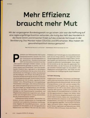 Vorschauseite 1: Mehr Effizienz braucht mehr Mut