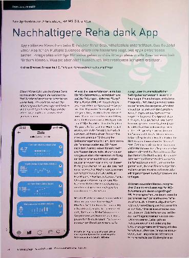 Vorschauseite 1: Nachhaltigere Reha dank App
