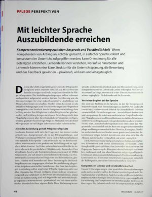 Vorschauseite 1: Mit leichter Sprache Auszubildende erreichen