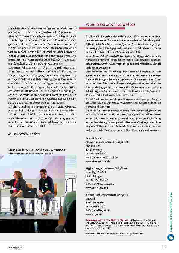 Vorschauseite 2: Wer dranbleibt, bekommt auch einen Job.