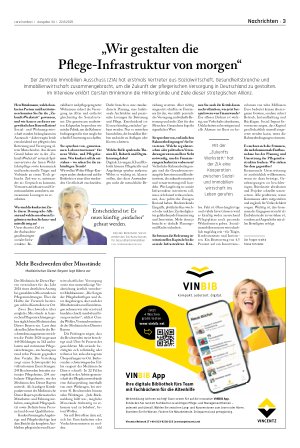 Vorschauseite 1: „Wir gestalten die Pflege-Infrastruktur von morgen“