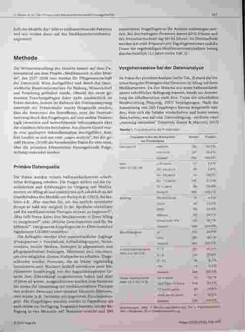Vorschauseite 3: Der Prozess des Medikamenten-Selbstmanagements: Eine Modellrevision auf Basis einer qualitativen Sekundäranalyse