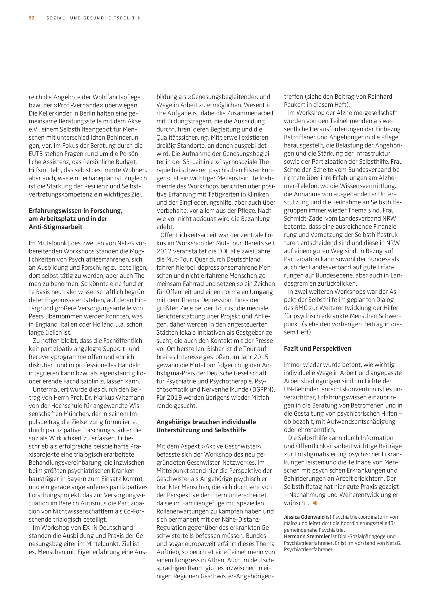 Vorschauseite 2: Arbeit und Psyche: Erfahrungswissen und individuelle Wege im Fokus des Selbsthilfetages