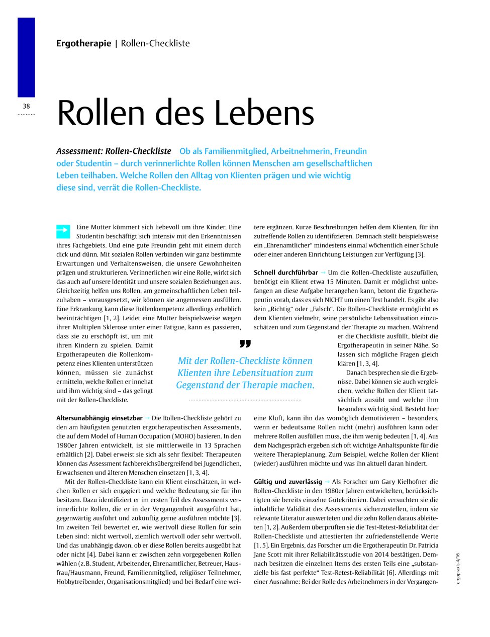 Vorschauseite 1: Rollen des Lebens ? Assessment: Rollen-Checkliste
