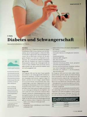 Vorschauseite 1: Diabetes und Schwangerschaft