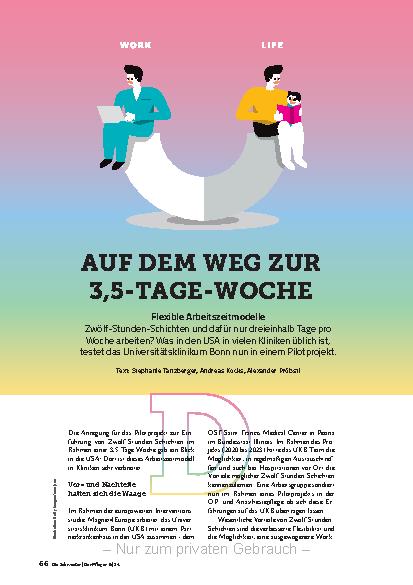 Vorschauseite 1: Auf dem Weg zur 3,5-Tage-Woche