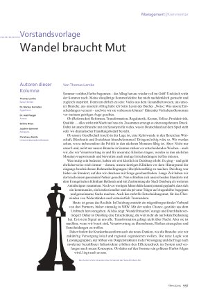 Vorschauseite 1: Wandel braucht Mut