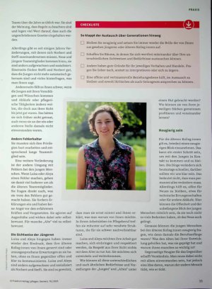 Vorschauseite 2: Über Generationen hinweg Jung & Alt - zusammen stark in der Pflege