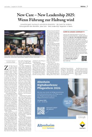 Vorschauseite 1: New Care – New Leadership 2025: Wenn Führung zur Haltung wird