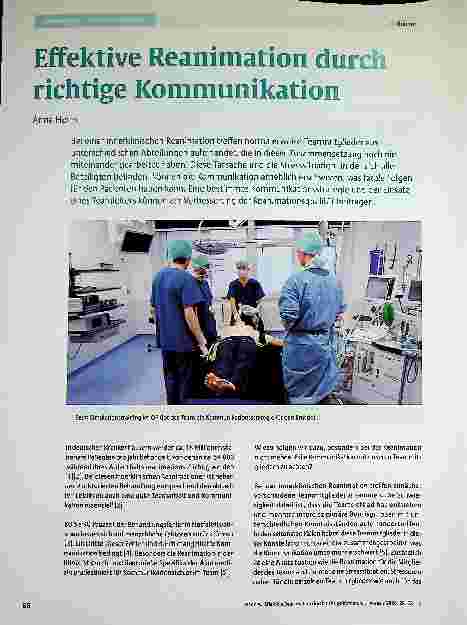 Vorschauseite 1: Effektive Reanimation durch richtige Kommunikation
