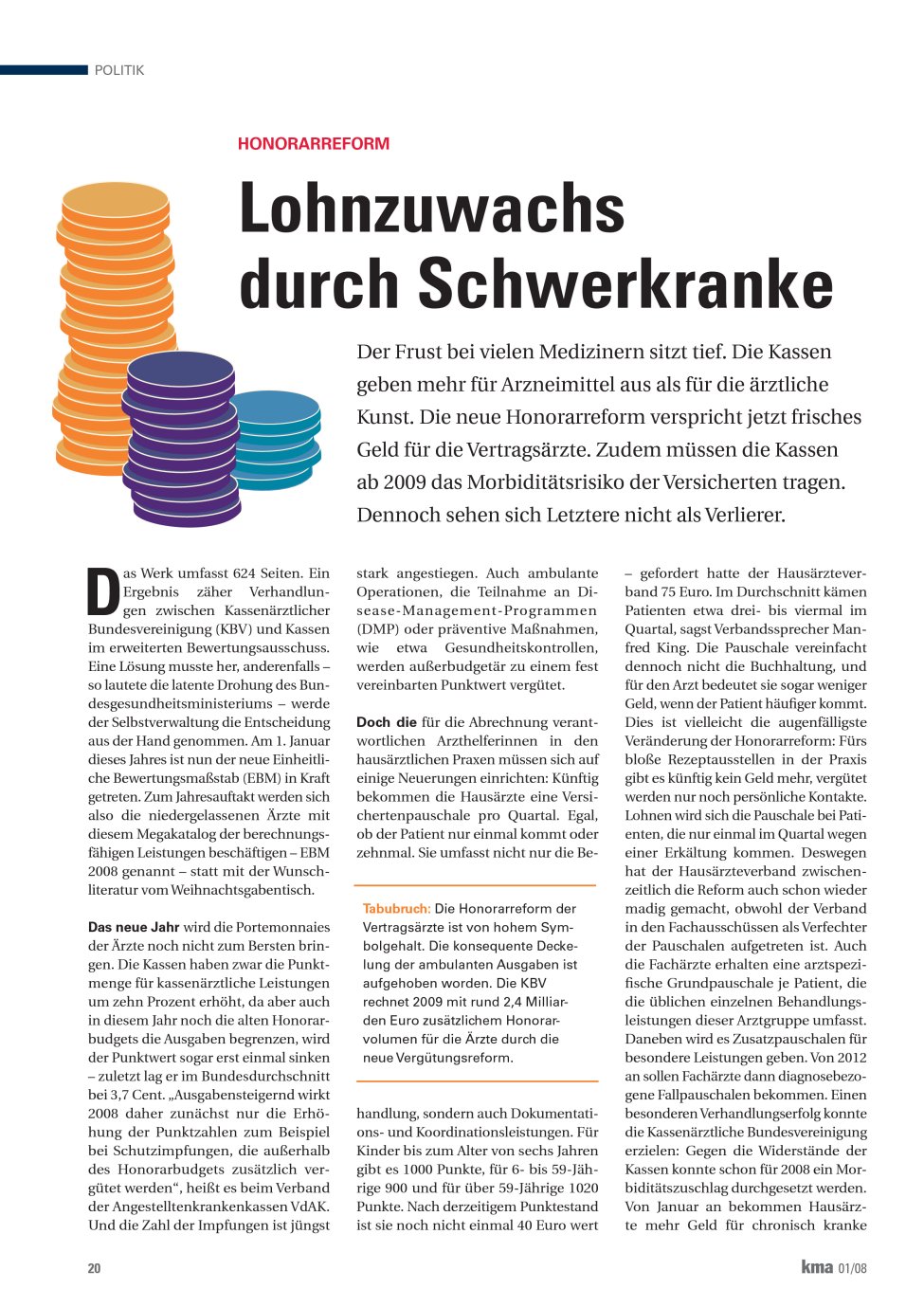 Vorschauseite 1: Lohnzuwachs durch Schwerkranke