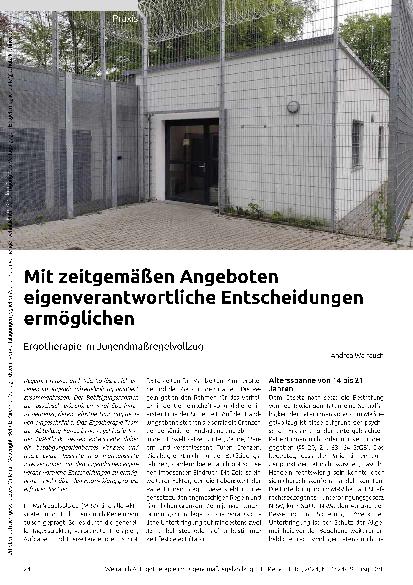 Vorschauseite 1: Mit zeitgemäßen Angeboten eigenverantwortliche Entscheidungen ermöglichen.