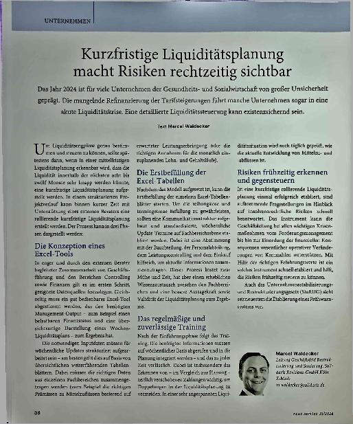 Vorschauseite 1: Kurzfristige Liquiditätsplanung macht Risiken rechtzeitig sichtbar.