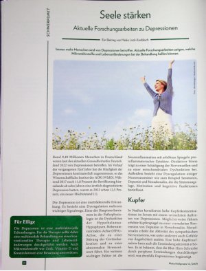 Vorschauseite 1: Seele stärken Aktuelle Forschungsarbeiten zu Depressionen