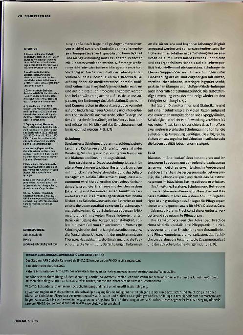 Vorschauseite 3: Diabetesmanagement in der Geriatrie